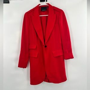 Carlisle red wool coat jacket size 6